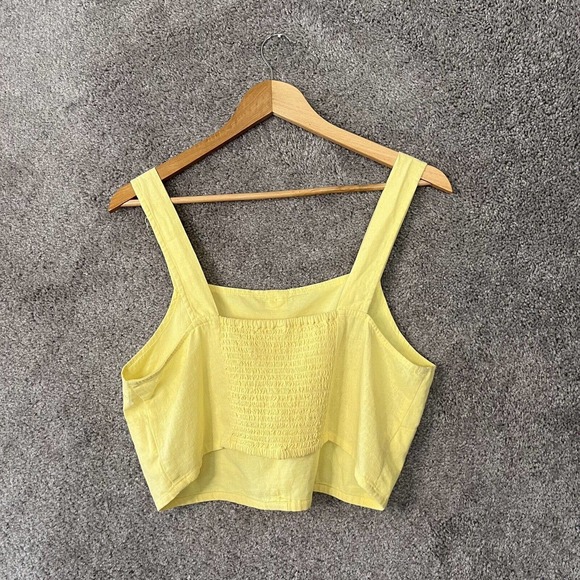 Nordstrom BP Shirt Womens Large Yellow Sleeveless Square Neck Pullover - Picture 2 of 10